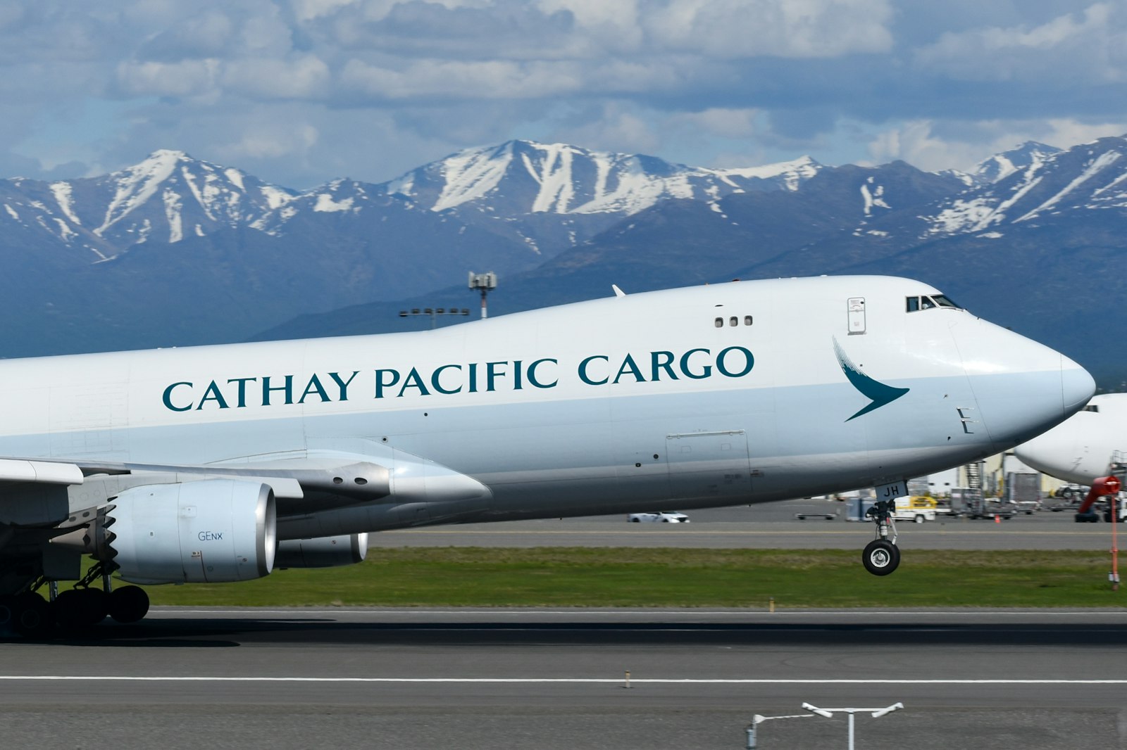 Cargo aircraft taking off